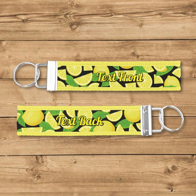 Lemon Background Wrist Keychain (Creator Uploaded)