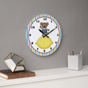Lemon Bear Kitchen Clock