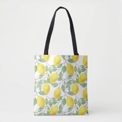 Lemon beautiful zingy lemons design tote bag