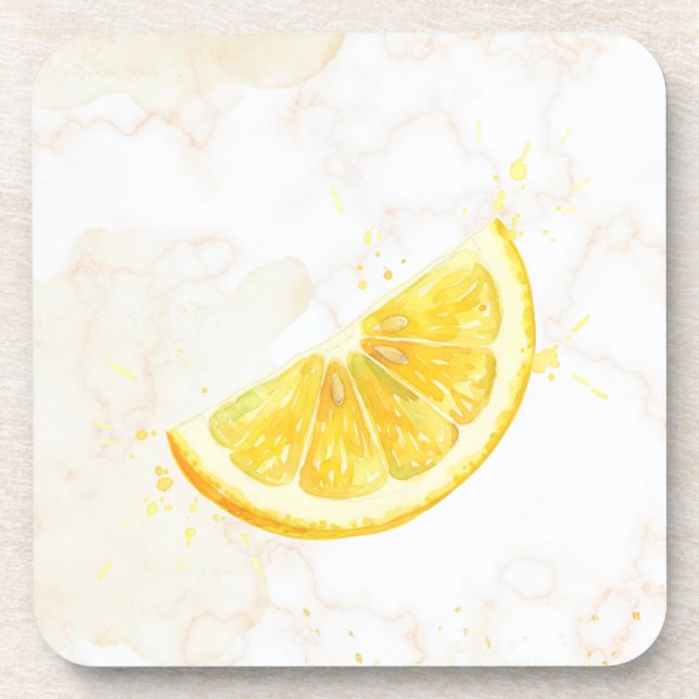 Lemon Beverage Coaster (Front)