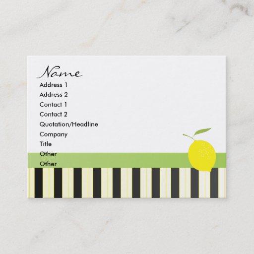 Customizable Lemon Bicycle Business Card Template