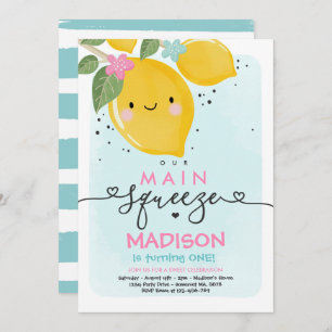 Lemon Birthday Invitation Our Main Squeeze Party