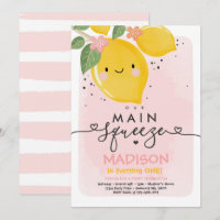 Lemon Birthday Invitation Our Main Squeeze Party