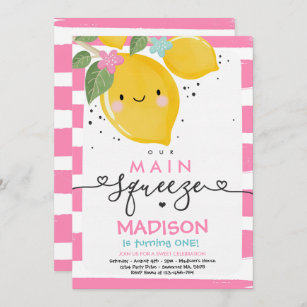 Lemon Birthday Invitation Our Main Squeeze Party