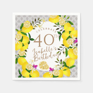 Lemon Birthday Napkins