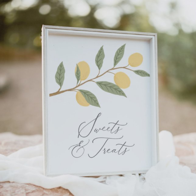 Lemon Birthday Party Sweets and Treats Sign (Creator Uploaded)