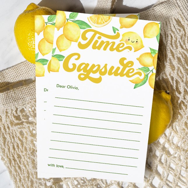 Lemon Birthday Party Time Capsule Game (Creator Uploaded)