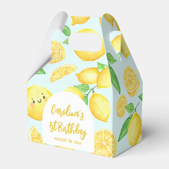 Lemon Birthday Thank You  Favor Boxes (Front Side)