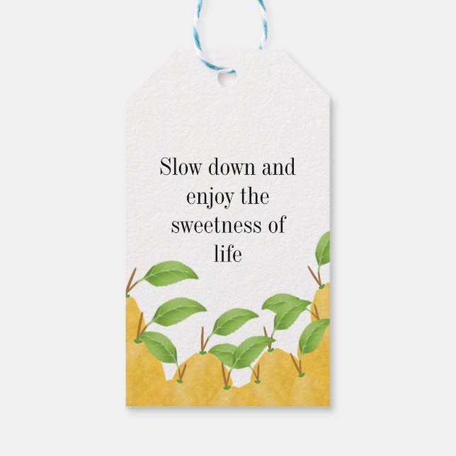 Lemon Bloom Collection Gift Tags (Back)