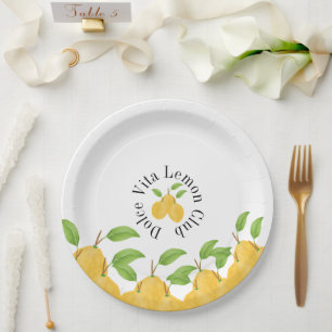 Lemon Bloom Collection Paper Plates