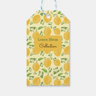 Lemon Bloom Collection patterned yellow Gift Tags