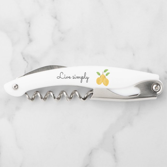 Lemon Bloom Collection Waiter's Corkscrew (Back)