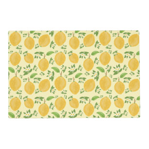 Lemon Bloom Collection Yellow pattern Placemat