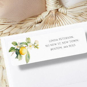 Lemon Blossom Address Label