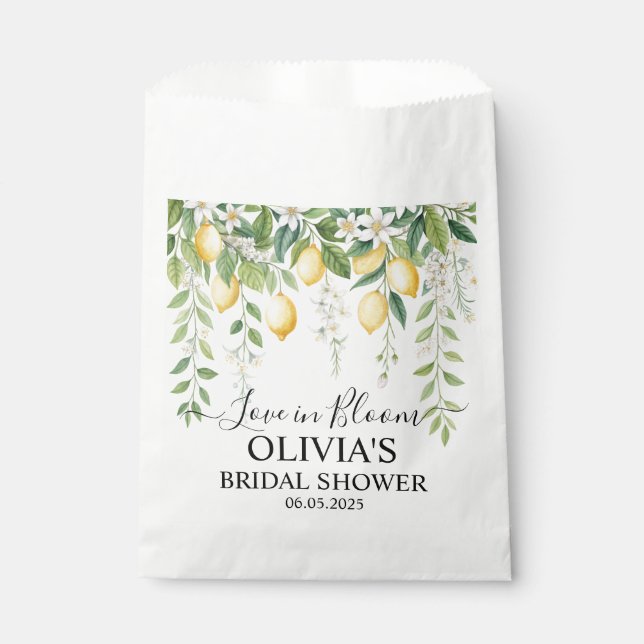 Lemon Blossom Bridal Shower   Favor Bag (Front)