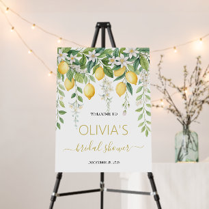 Lemon Blossom Bridal Shower Welcome Sign 