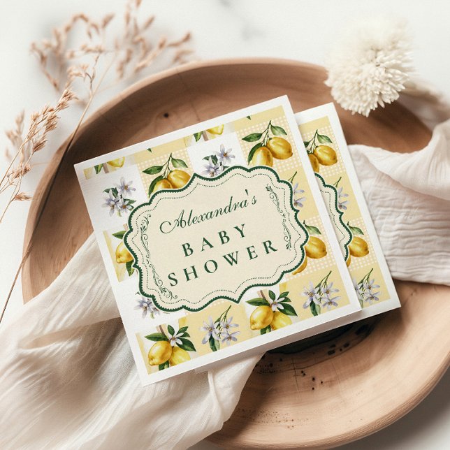 Lemon Blossom Garden Baby Shower Napkins (Creator Uploaded)