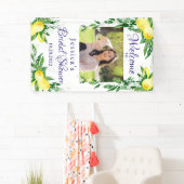 Lemon Blossom Greenery PHOTO Bridal Shower Banner (Insitu)