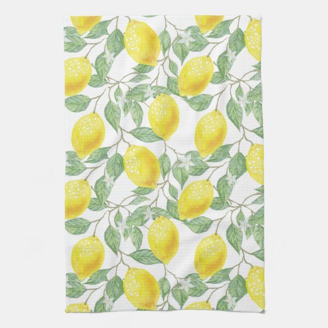Lemon Blossom Kitchen Towel (Vertical)