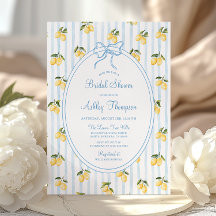 Lemon Blue Bow Italian Bridal Shower