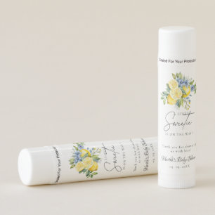 Lemon  Blue Citrus Fruit Summer Baby Shower Lip Balm