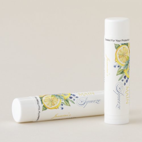 Lemon Blue Floral Citrus Bridal Shower