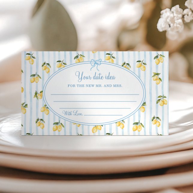 Lemon Blue Italian Date Night Idea Enclosure Card (Creator Uploaded)