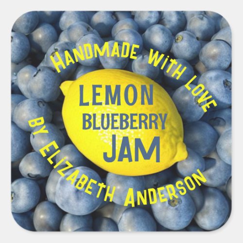 Lemon  Blueberry Jam Square Sticker