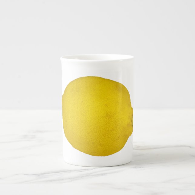 Lemon Bone China Mug (Front)