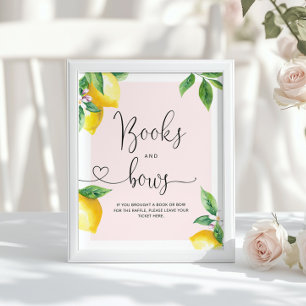 Lemon Books and Bows Baby Shower Poster