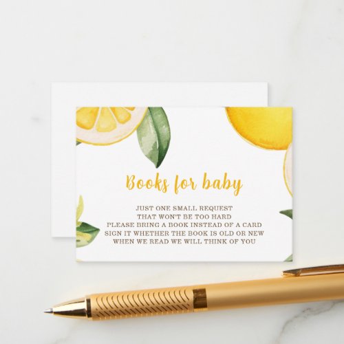 Lemon Books for Baby Enclosure Card