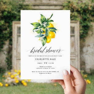 Lemon Botanical Bridal Shower Invitation