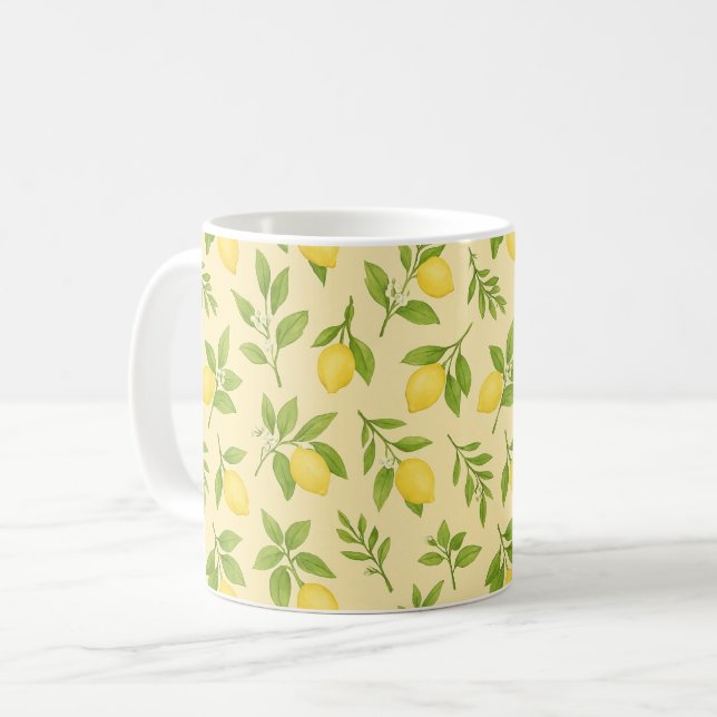 Lemon Botanical Classic Mug (Front Left)