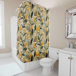 Lemon Botanical Grove Shower Curtain