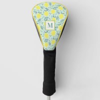 Lemon botanical monogram pattern