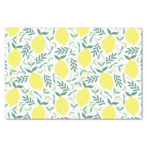 Lemon botanical pattern tissue paper