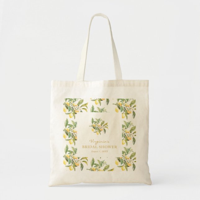 Lemon Botanical Tote Bag (Front)