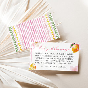 Lemon & Bows Girls Books for Baby Library Enclosure Card