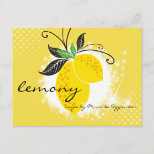 Lemon branch baking cooking cookbook recipe card