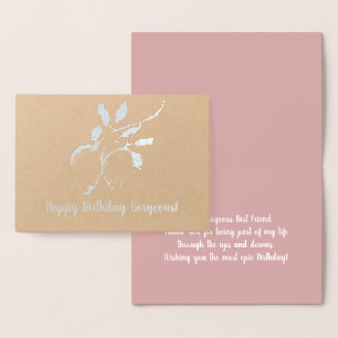 Lemon Branch Botanical Birthday Real Foil Card