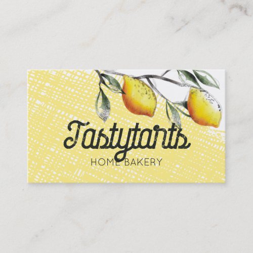 lemon branch cooking baking catering business c... business cards