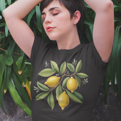 Lemon Branch Elegant Vintage T_Shirt