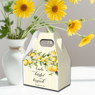 Lemon Branch Mediterranean Summer Bridal Brunch Favor Boxes