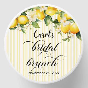 Lemon Branch Mediterranean Summer Bridal Brunch Mini Candle Favors