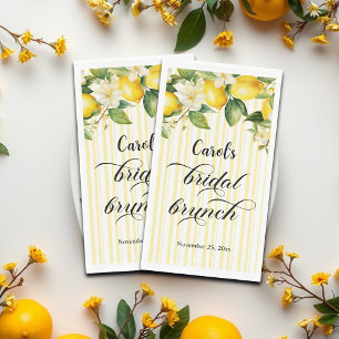 Lemon Branch Mediterranean Summer Bridal Brunch Paper Guest Towels