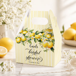 Lemon Branch Mediterranean Summer Bridal Shower Favor Boxes