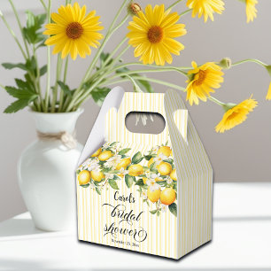 Lemon Branch Mediterranean Summer Bridal Shower Favor Boxes