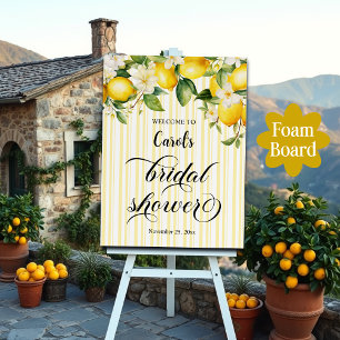 Lemon Branch Mediterranean Summer Bridal Shower Foam Board