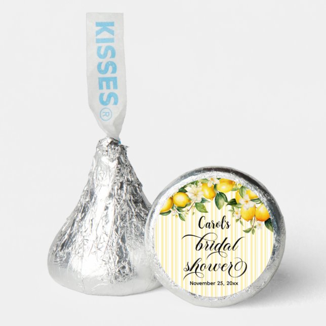 Lemon Branch Mediterranean Summer Bridal Shower Hershey®'s Kisses® (Front)