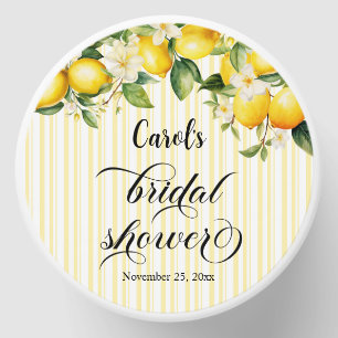 Lemon Branch Mediterranean Summer Bridal Shower Mini Candle Favors